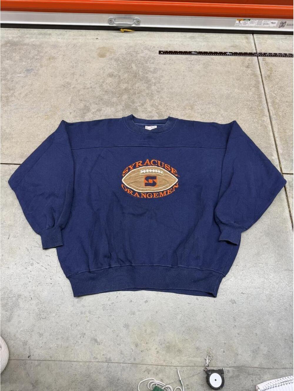 vintage syracuse university orangemen navy collegiate crewneck size xl